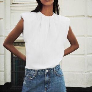 Zara Shoulder Pad Blouse